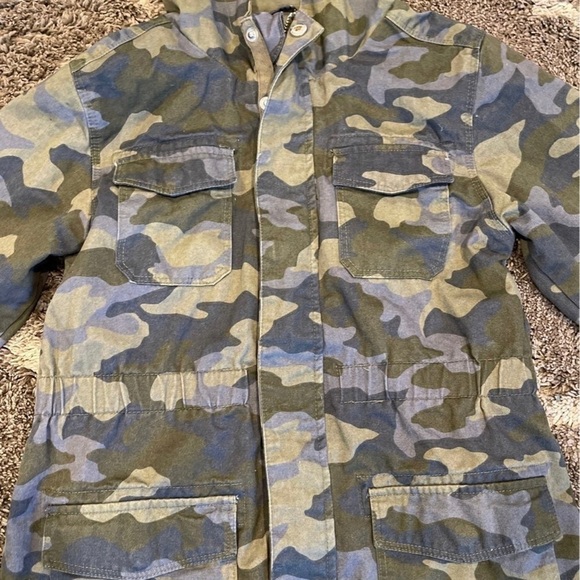 Girls cat and Jack army print hooded jacket - Picture 4 of 7